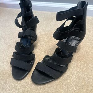 Charles David Black Strappy Heels